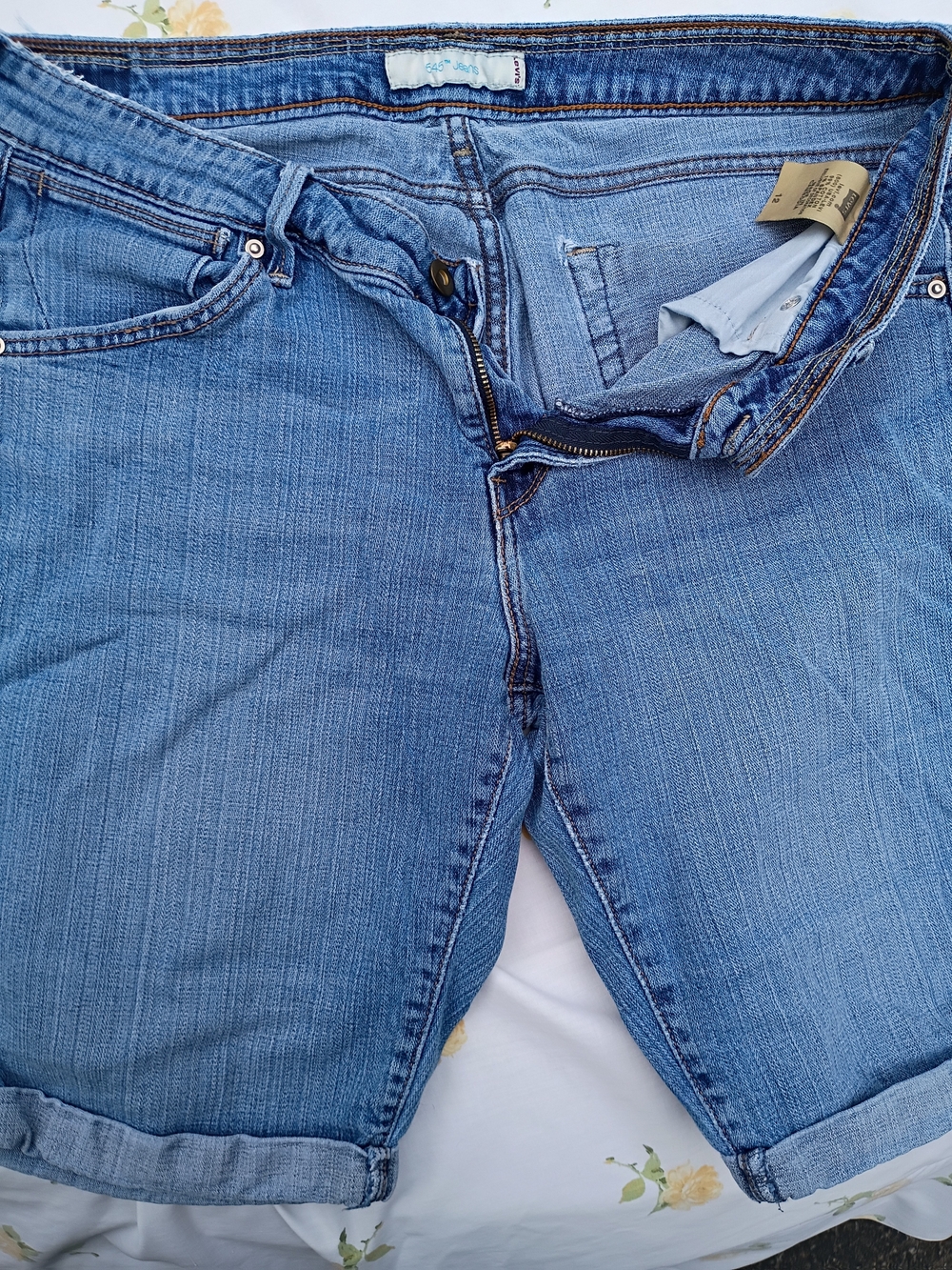 Levi's Light Blue Boyfriend Denim Shorts